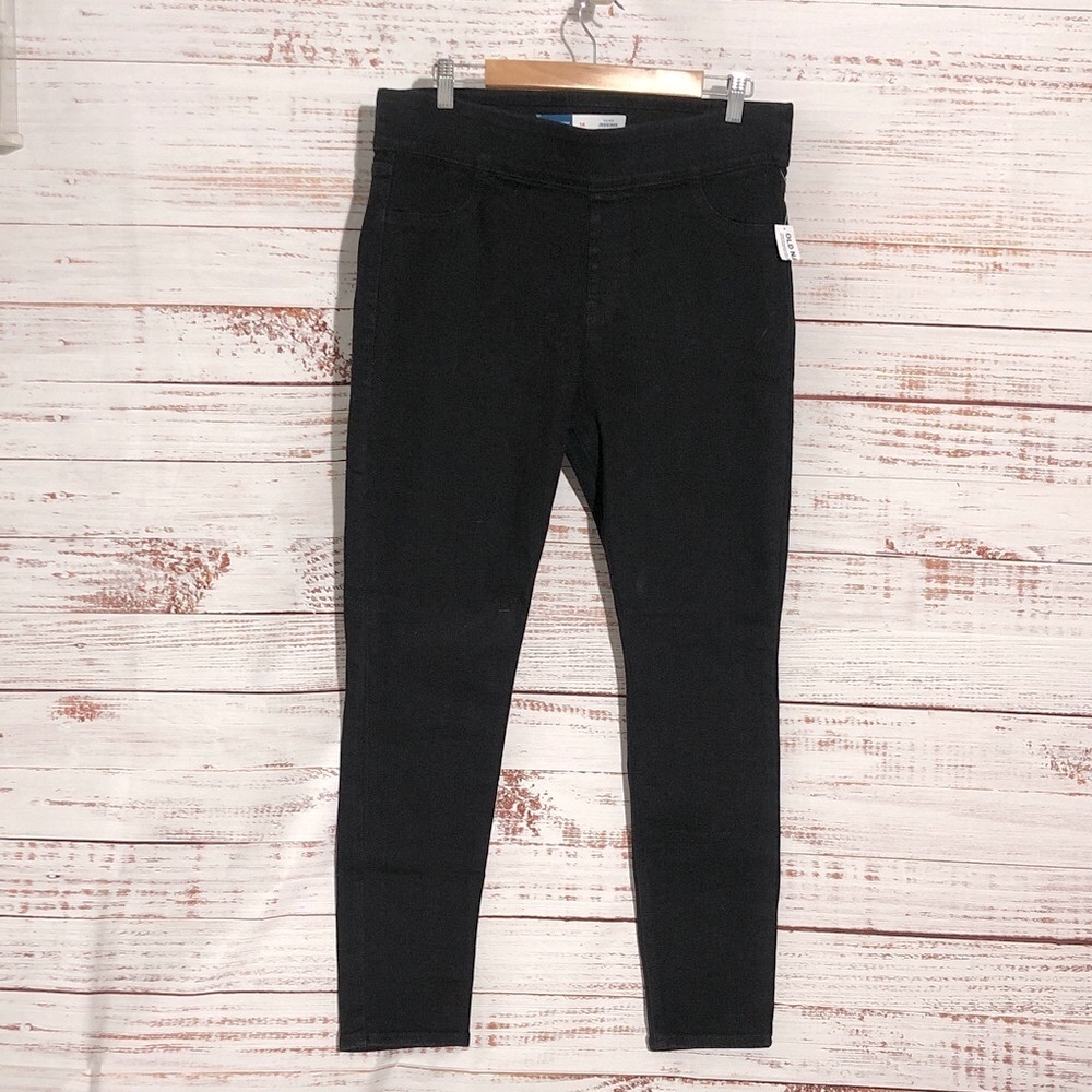 Old Navy Black Jeggings size 14 Waist 17” NWT